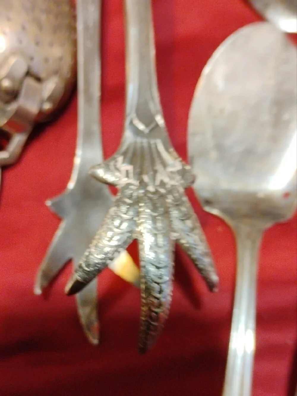 Antique/Vintage Silver-Plated Serving Utensil Set - Classic Silver